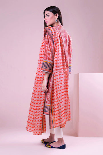 L22124 Rust Khaadi Online Spring Summer 2022